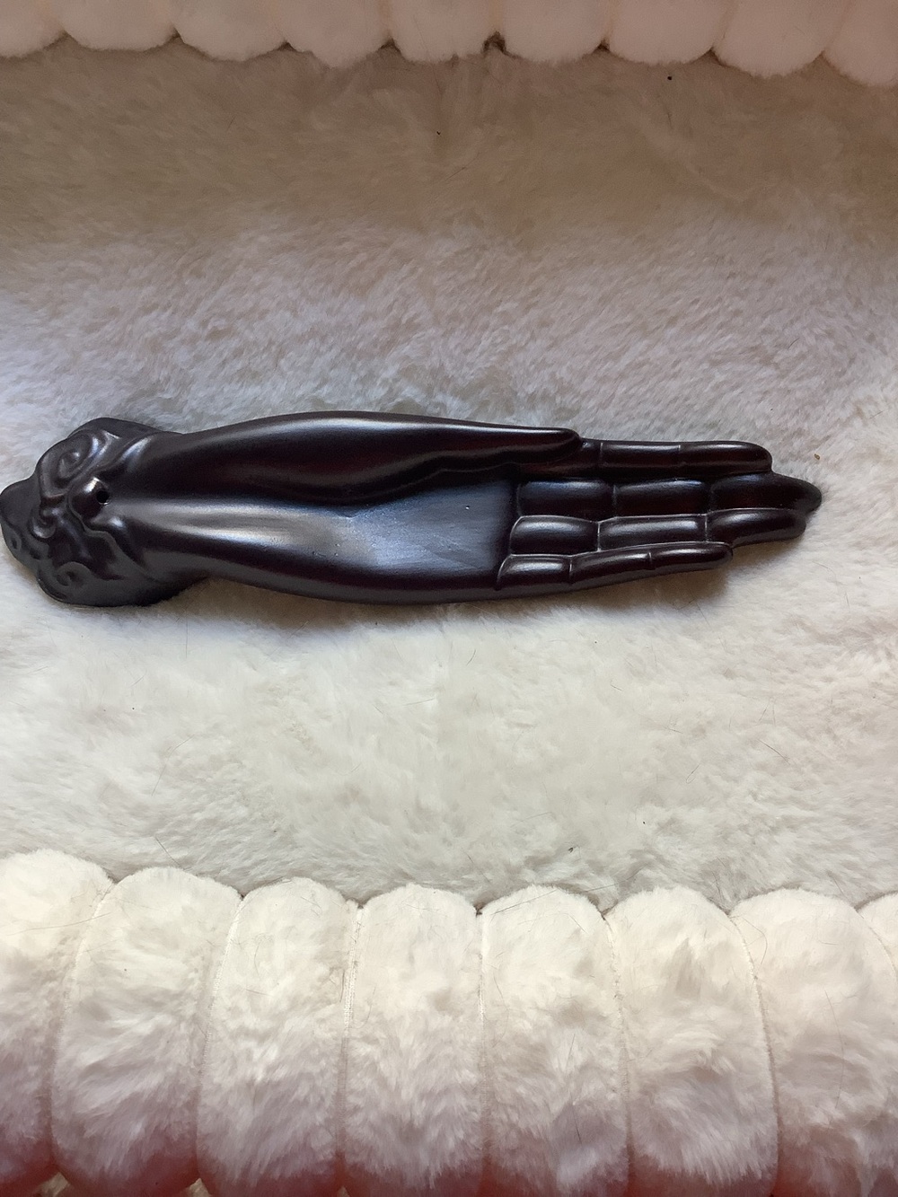 Ceramic Buddha Hand Incense Holder Brown 10” - Picture 5 of 13